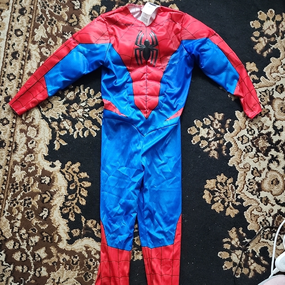 LIKE NEW! Marvel Spiderman Red & Blue Kids Superhero Costume; Size:8